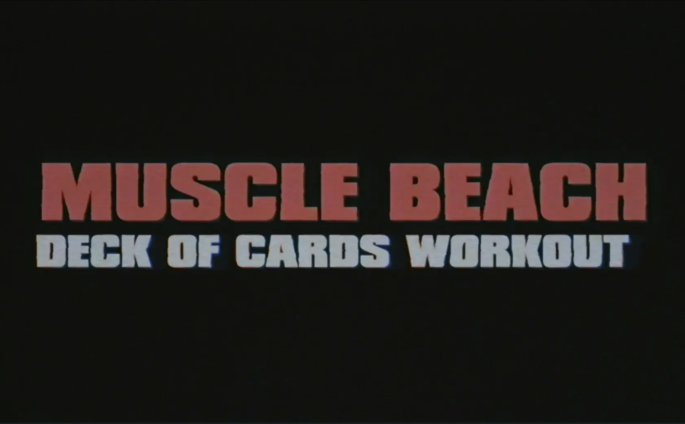 Deck of Cards Workout
