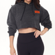 Embroidered Women's Crop Hoodie