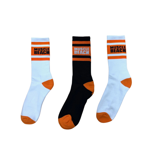 Muscle Beach Logo Socks